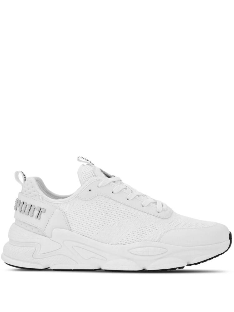 Plein Sport logo-lettering mesh sneakers - White Cover