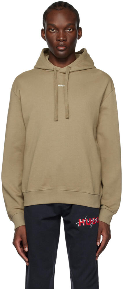 Hugo Brown Relaxed-Fit Hoodie Cover