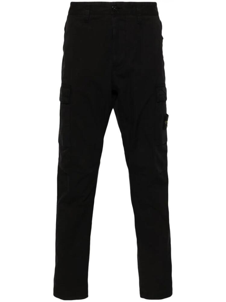 Stone Island tapered cargo trousers - Black Cover