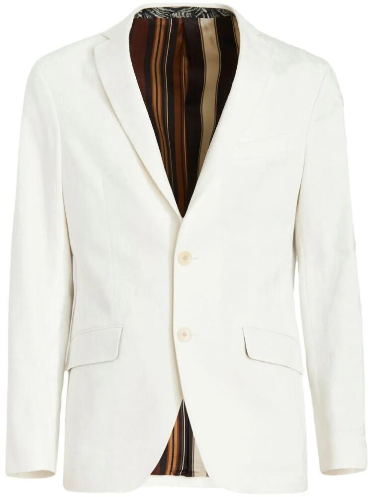 ETRO patterned-jacquard single-breasted blazer - White Cover