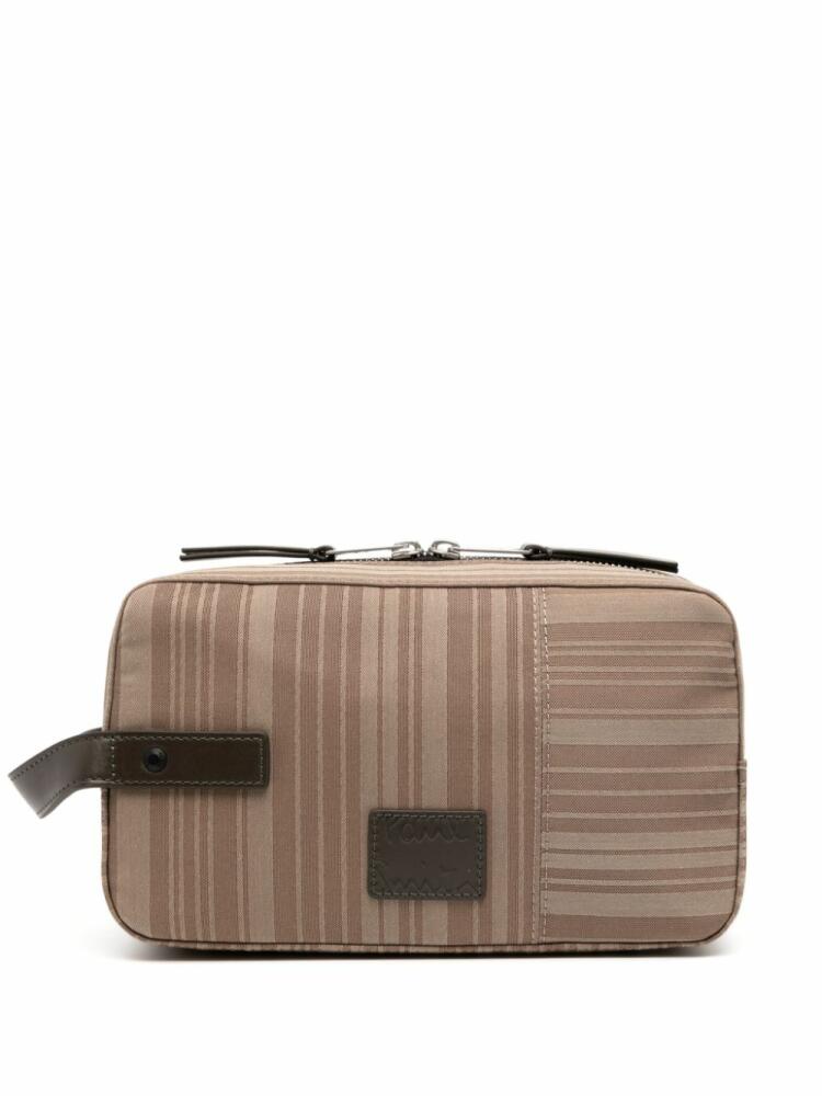 Paul Smith Shadow Stripe-pattern wash bag - Brown Cover