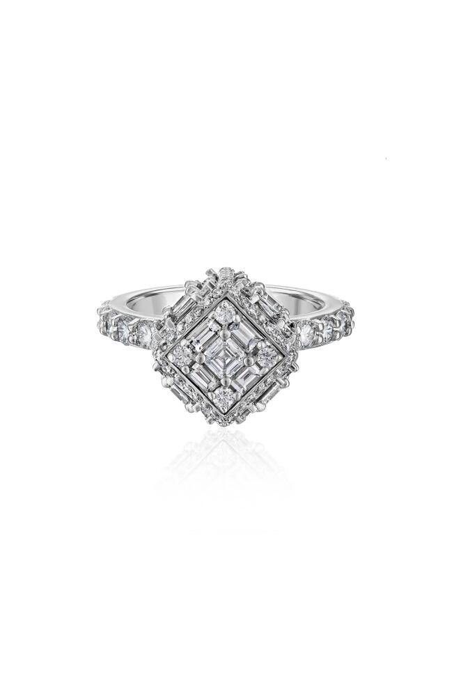 Mindi Mond Clarity Dimensional Halo Diamond Ring in White Gold/Diamond Cover