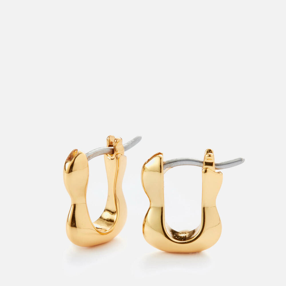 Jenny Bird Squiggle 14K Gold-Plated Huggie Earrings Cover