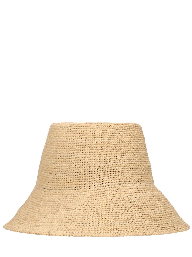 JANESSA LEONE Felix Straw Bucket Hat Cover