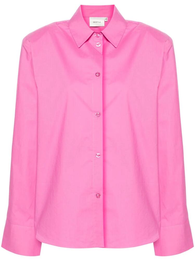 Gestuz Cymagz cotton shirt - Pink Cover