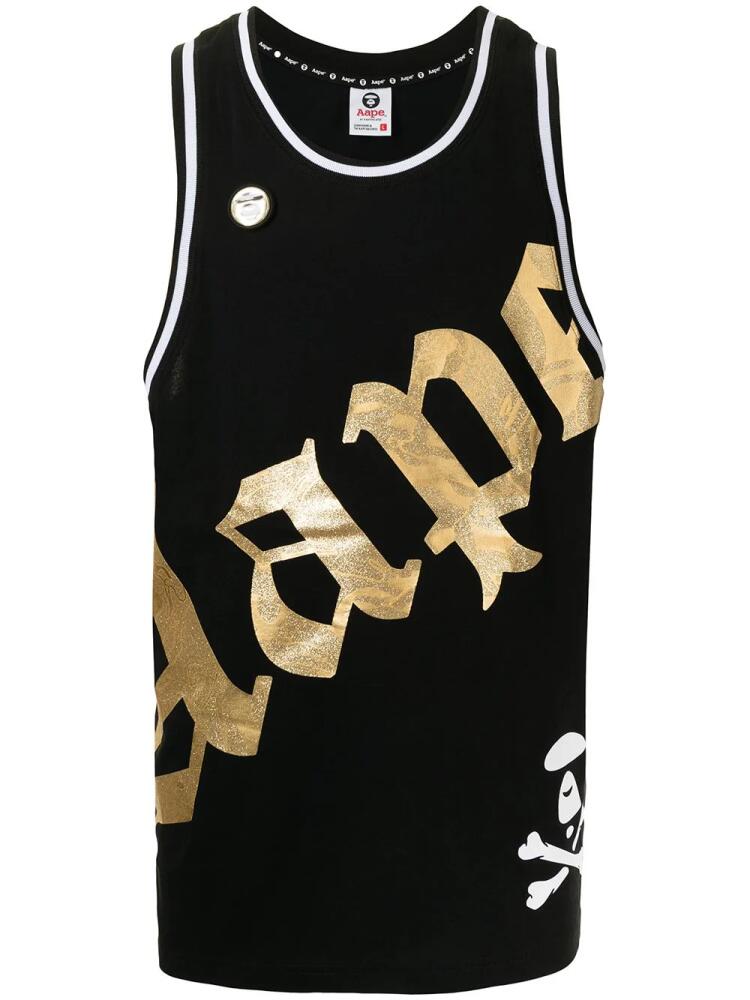 AAPE BY *A BATHING APE® logo-print cotton tank top - Black Cover