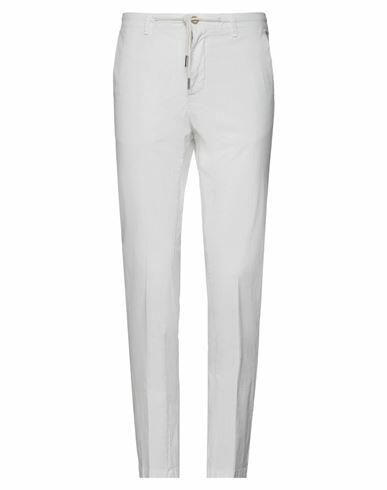 Squad² Man Pants White Cotton, Linen, Elastane Cover