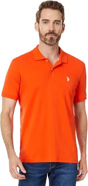 U.S. POLO ASSN. Slim Fit Interlock Polo (Explorer Orange) Men's Clothing Cover