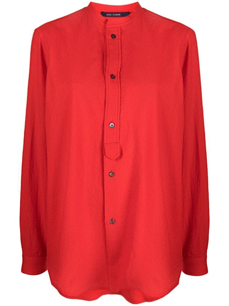 Sofie D'hoore long-sleeve wool shirt - Red Cover