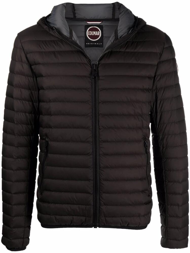 Colmar logo patch hooded puffer - Black Cover