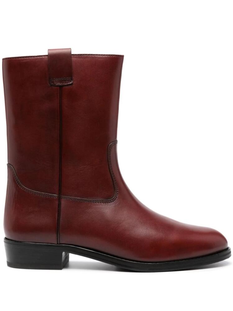 FURSAC Camargue-style leather boots - Red Cover