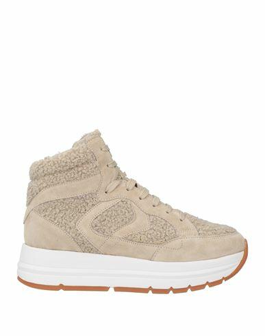 Voile Blanche Woman Sneakers Beige Leather Cover