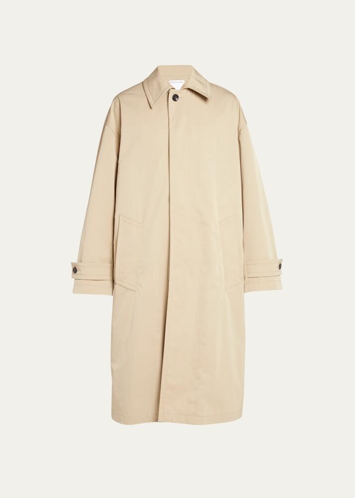 Bottega Veneta Men's Tech Nylon Oversized Trench Coat Cover