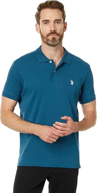 U.S. POLO ASSN. Slim Fit Interlock Polo (Teal River) Men's Clothing Cover