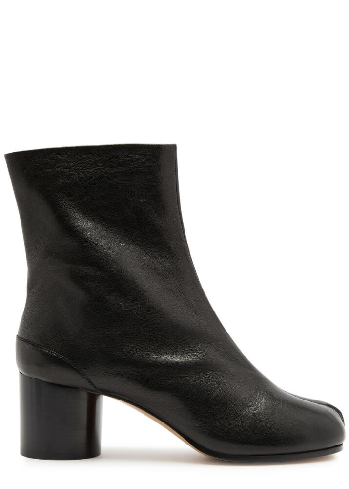 Maison Margiela Tabi 60 Leather Ankle Boots - Black Cover