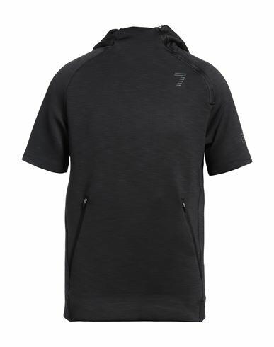 Ea7 Man Sweatshirt Black Polyester, Elastane Cover