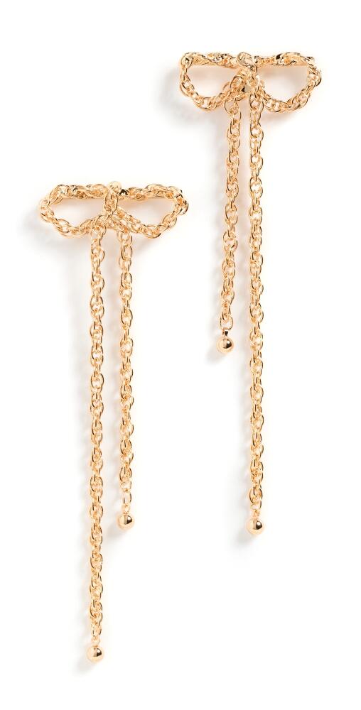 LELET NY Jodie Bow Chain Earrings Gold Cover