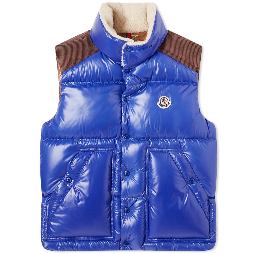 Moncler Men's Ardeche Padded Vest in Blue Cover