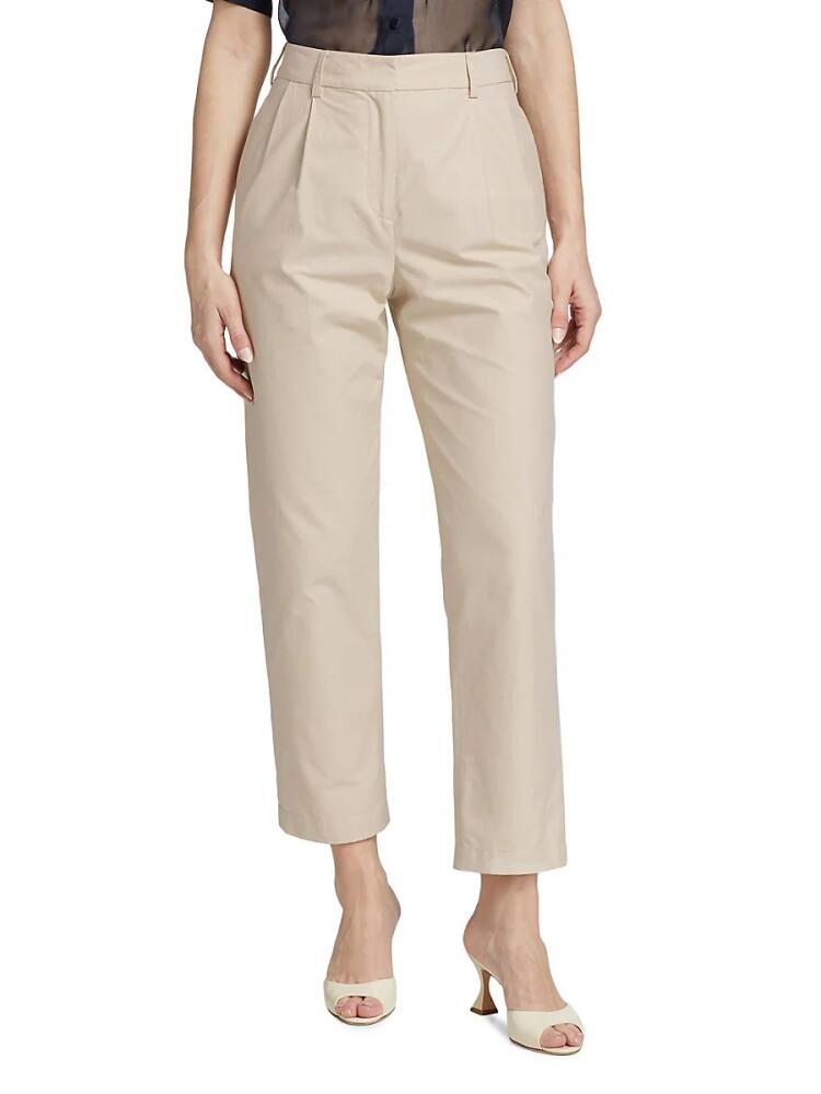 TWP Women's Ivy High Waist Straight Leg Pants - Khaki Cover