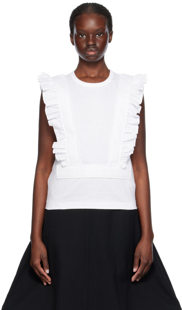 Comme des Garçons Girl White Ruffled Tank Top Cover