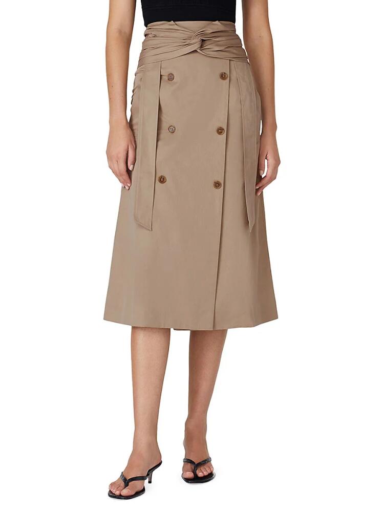 Rokh Women's Trench Midi Skirt - Brown Cover