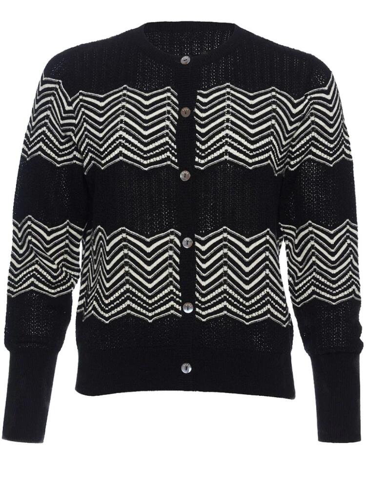 ERES Club chevron-pattern cardigan - Black Cover