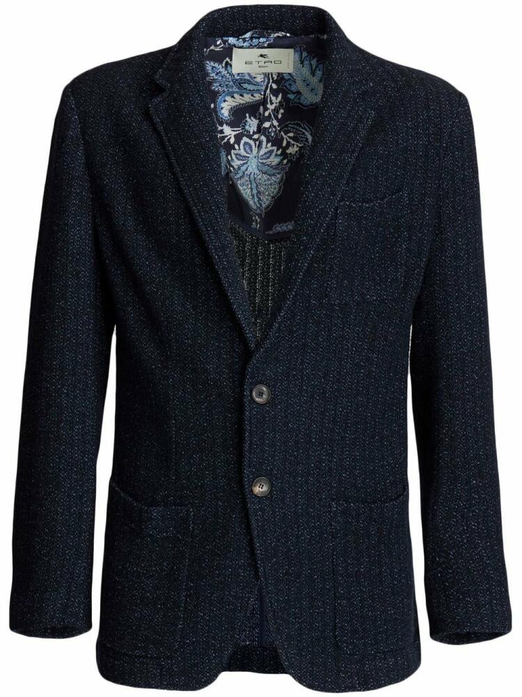 ETRO fitted single-breasted blazer - Blue Cover