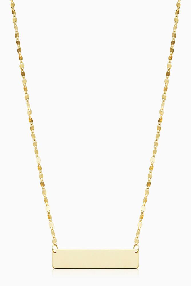 Oradina 14K Yellow Gold Brooklyn Bar Choker Cover