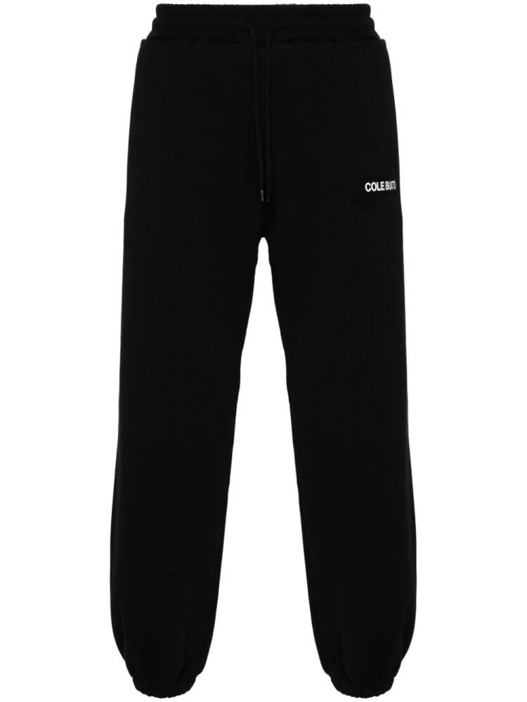 COLE BUXTON logo-print cotton track pants - Black Cover