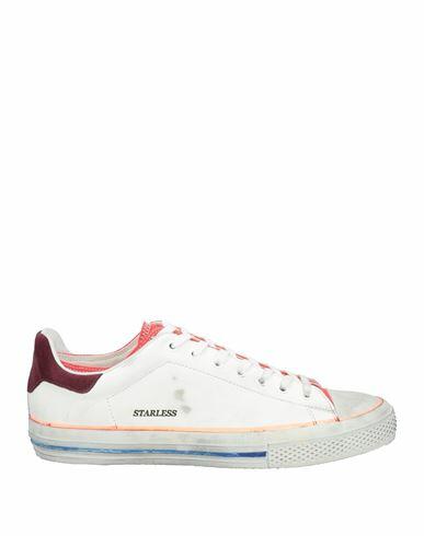 Hidnander Man Sneakers White Leather, Textile fibers Cover