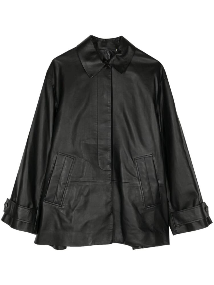 Paul Smith classic-collar leather jacket - Black Cover