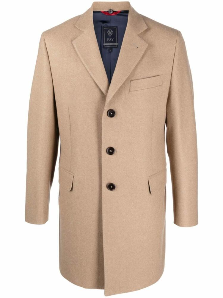 Fay Easy DB single-breasted layered coat - Neutrals Cover