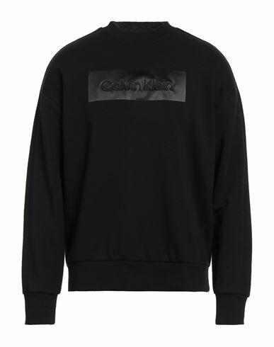 Calvin Klein Man Sweatshirt Black Cotton, Modal, Polyester Cover