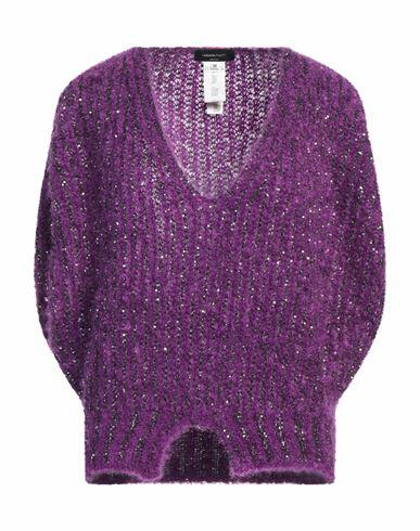 Fabiana Filippi Woman Sweater Purple Mohair wool, Polyamide, Polyester Cover