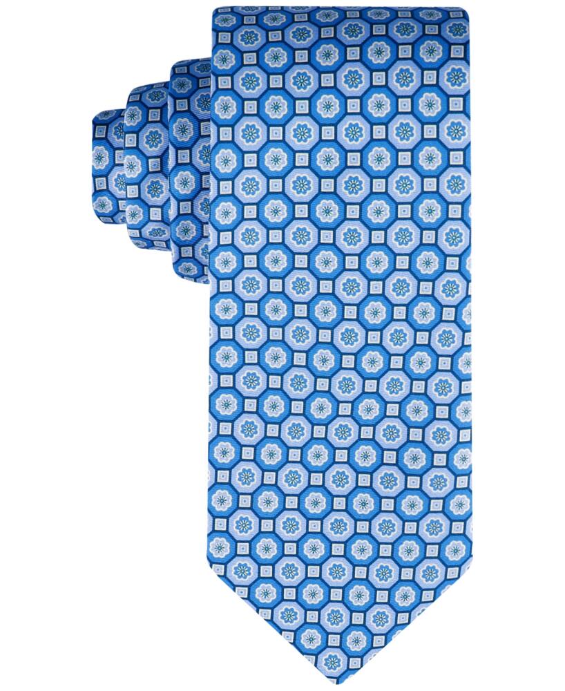 Tommy Hilfiger Men's Floral Medallion Tie - Blue Cover