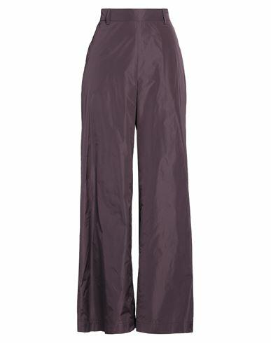 Niū Woman Pants Dark purple Polyester Cover