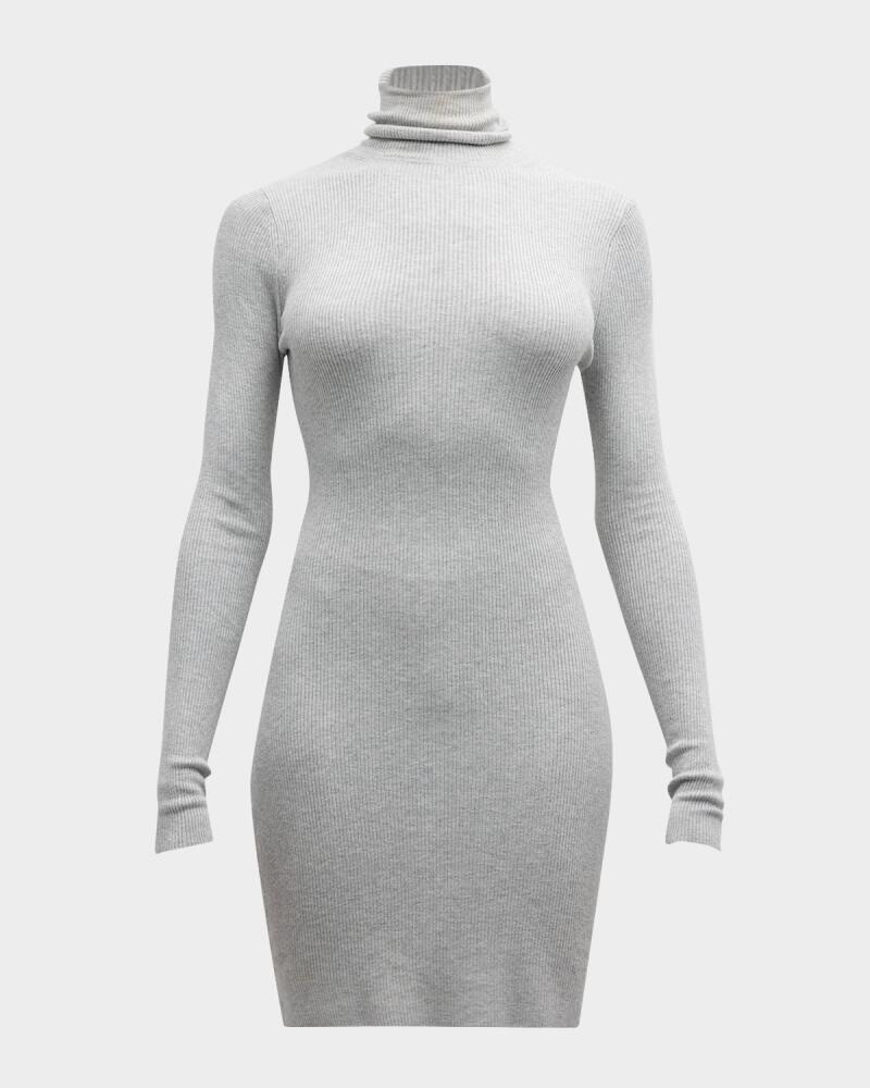 Enza Costa Rib-Knit Turtleneck Sweater Dress Cover