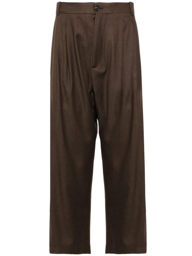 Hed Mayner pleated cropped trousers - Brown Cover