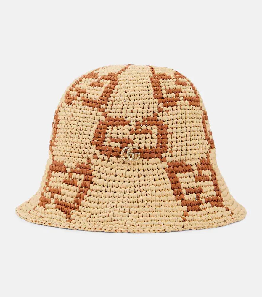 Gucci GG raffia-effect cloche hat Cover