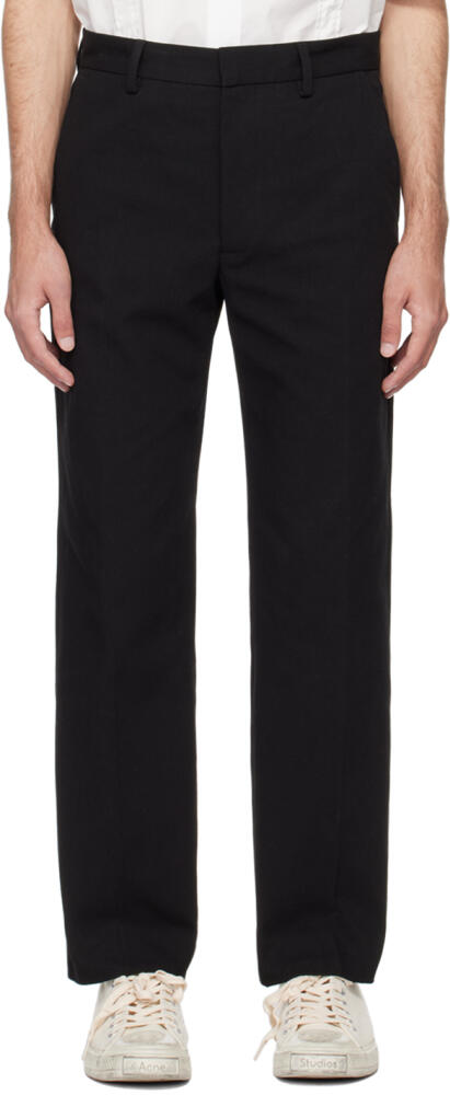 Acne Studios Black Regular Fit Trousers Cover