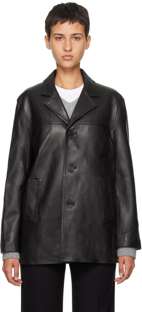 Dunst Black Half Leather Jacket Cover