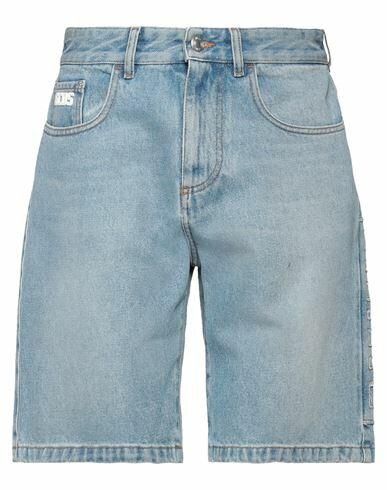 Gcds Man Denim shorts Blue Cotton Cover