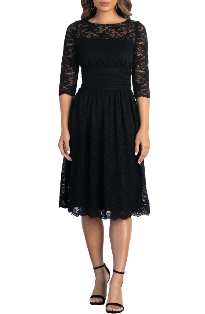 Kiyonna Luna Lace Cocktail Dress in Onyx Cover