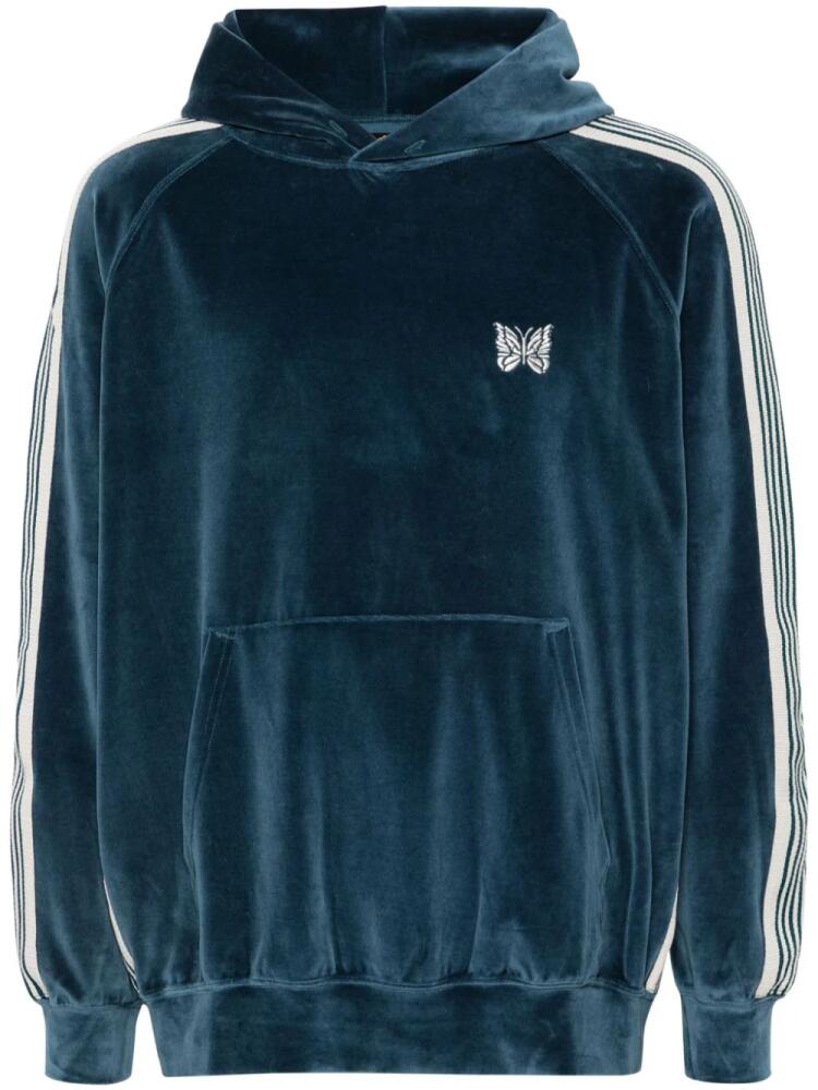 Needles logo-embroidered hoodie - Blue Cover