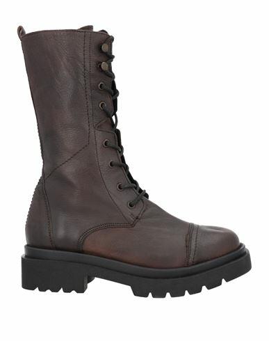 Paola Ferri Woman Boot Dark brown Leather Cover