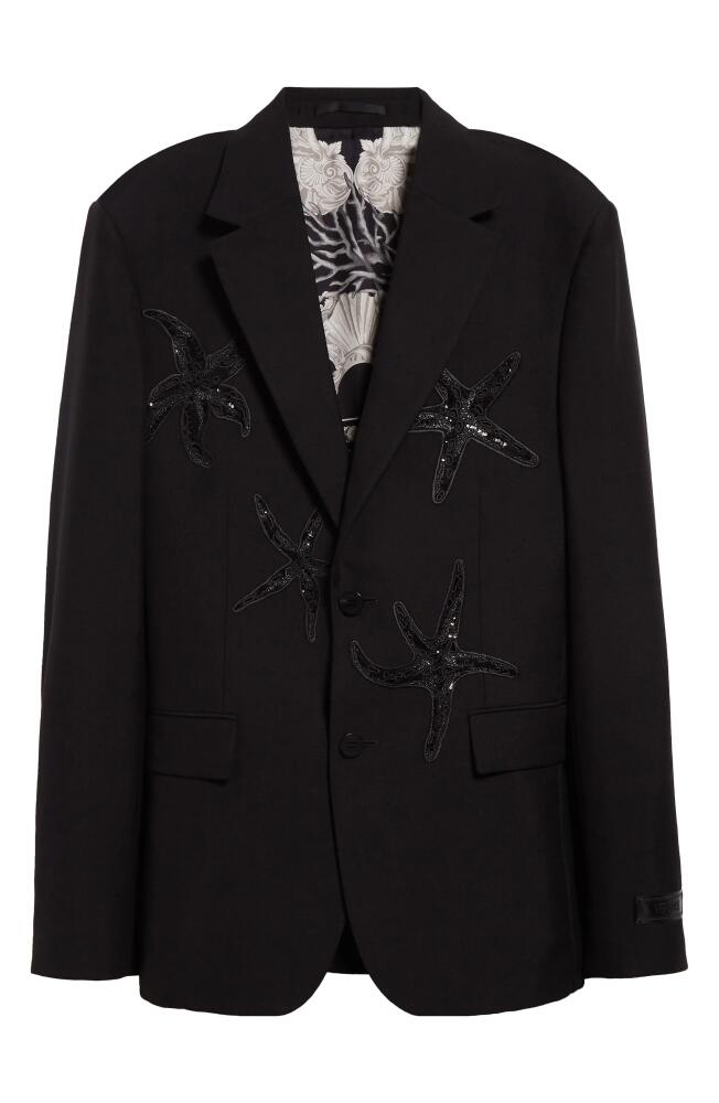 Versace Embellished Wool & Mohair Sport Coat in Black Cover