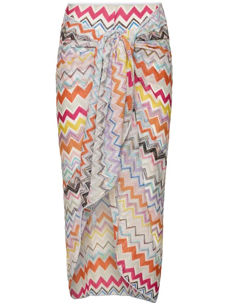 MISSONI Chevron Lurex Knotted Sarong Cover