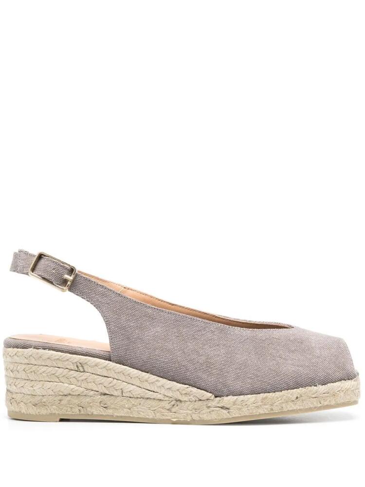 Castañer peep-toe open-back espadrille - Grey Cover