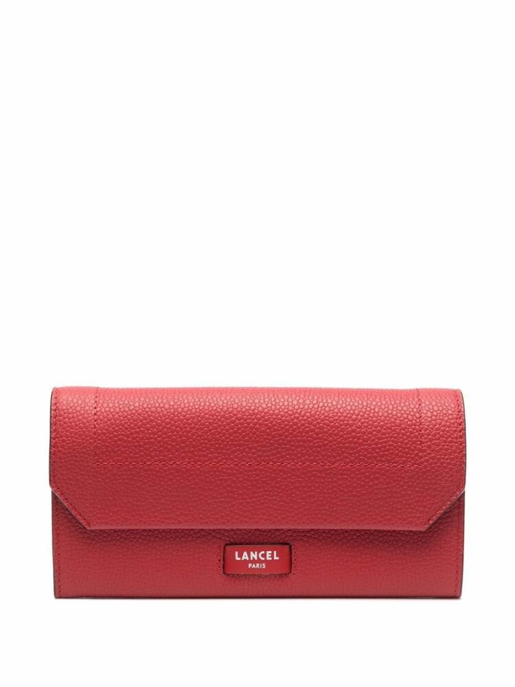 Lancel leather slim flap wallet - Red Cover