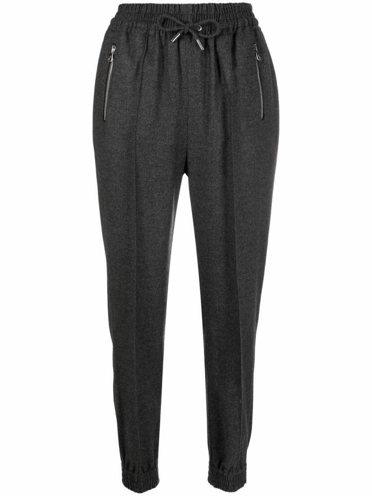 Ermanno Scervino drawstring virgin wool-blend trousers - Grey Cover